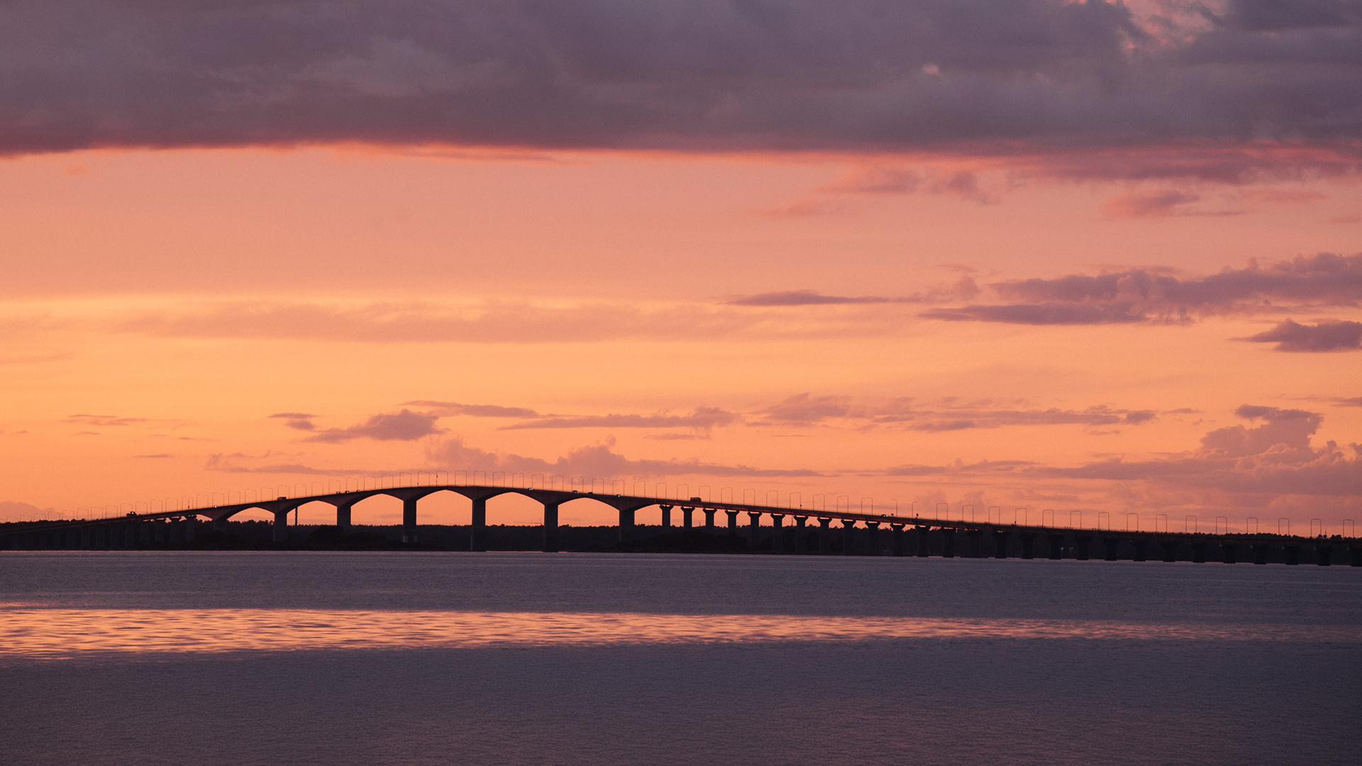 Kvällsvy över Ölandsbron